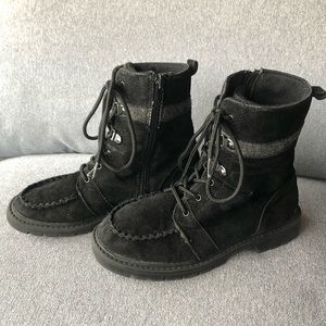 Zara Kids ~ Lace Up Boots with Zipper ~ Size Euro 35 US 5